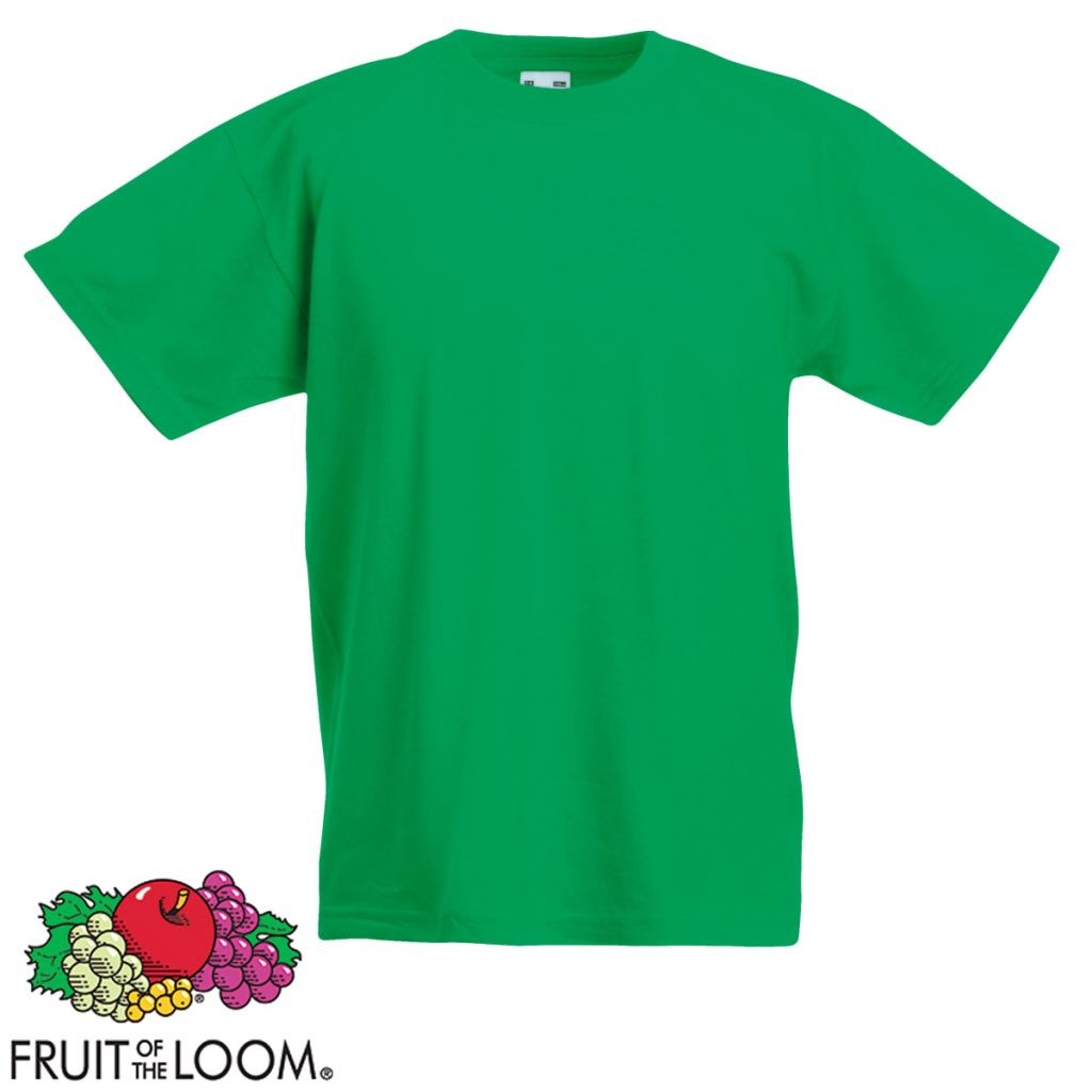 Fruit of the Loom Original Kids T-shirt 5 pcs Green Size 152